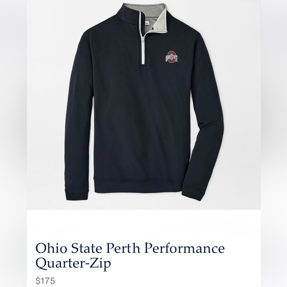 PETER MILLAR Ohio State Perth Performance Quarter-Zip